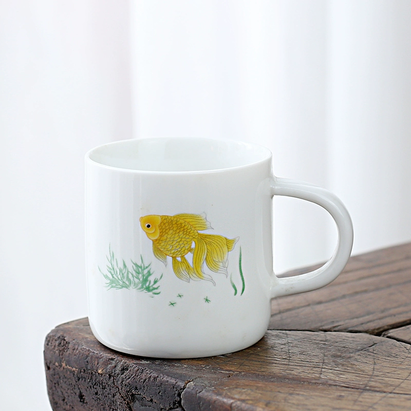 1VPK белая porcelain чашка чая керамическая для мастера чая, подождав, чтобы использовать резинку против ожогов, 6 установленных бокалов