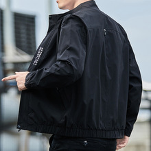 珀斯人男士工装外套韩版时尚帅气立领夹克2022秋季新品青年上衣潮
