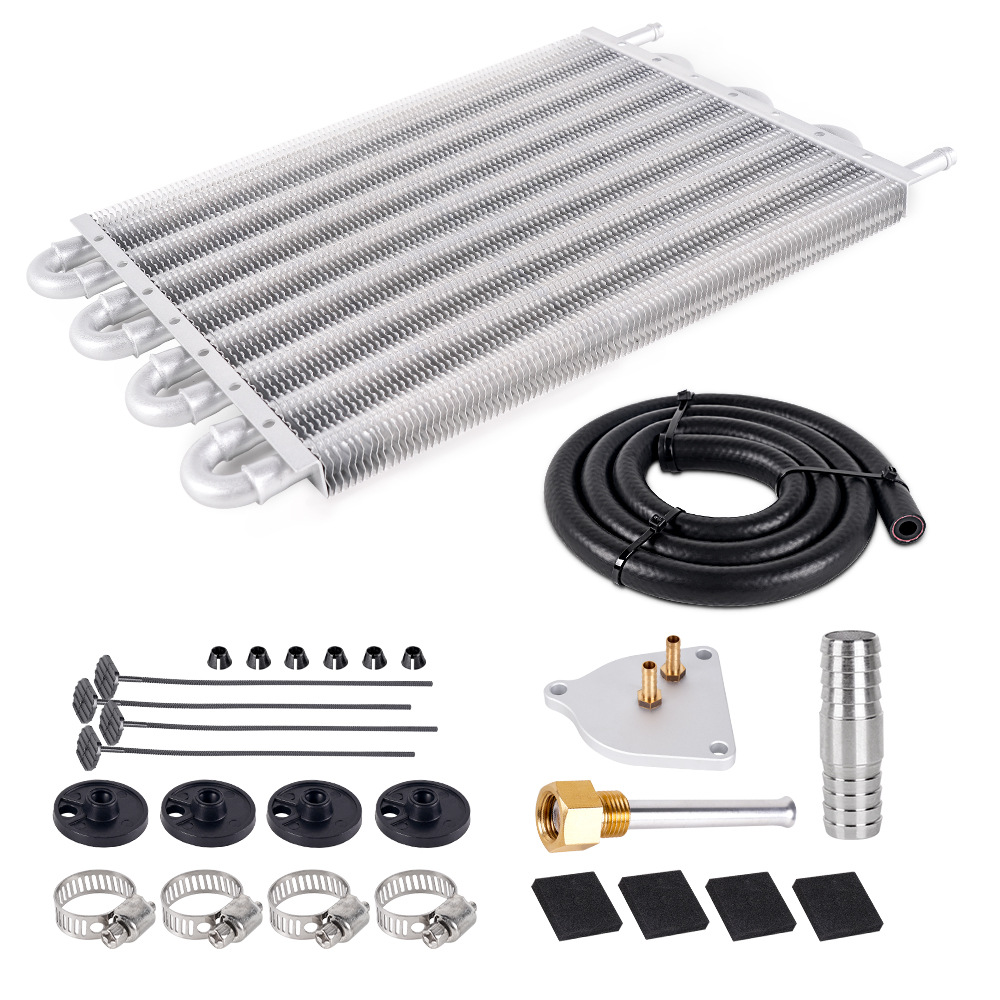 Piezas de modificación de automóviles, tubo de aire acondicionado de automóvil, condensador de cinturón, radiador refrigerado por aceite tipo tubo de fila, 4 filas, 6 filas, 8 filas
