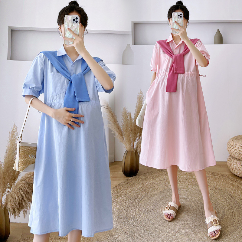 Breastfeeding plus size maternity casual pregnant women dress cotton pregnant women shirt tide mother pregnant women...