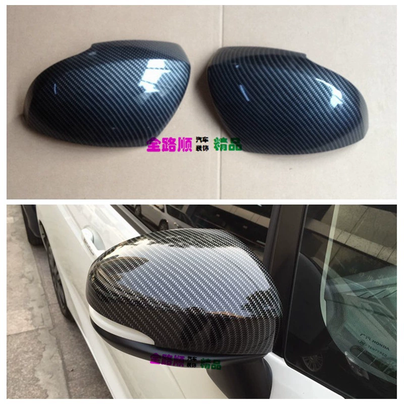 Подходит для Honda Fit крышка зеркала заднего вида отделка зеркала заднего вида 14 подходят модифицированные наклейки на зеркало заднего вида против царапин из углеродного волокна