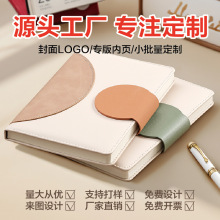 现货商务高档带磁扣笔记本办公会议记事本加厚高级感软皮面手账本