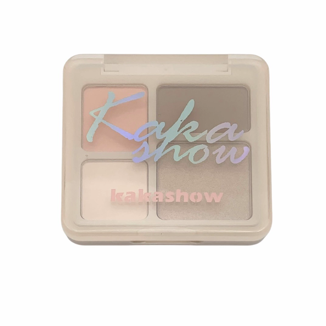 Хайлайтер для лица Kakashow Complex матовый яркий, четыре цвета, earthy tones