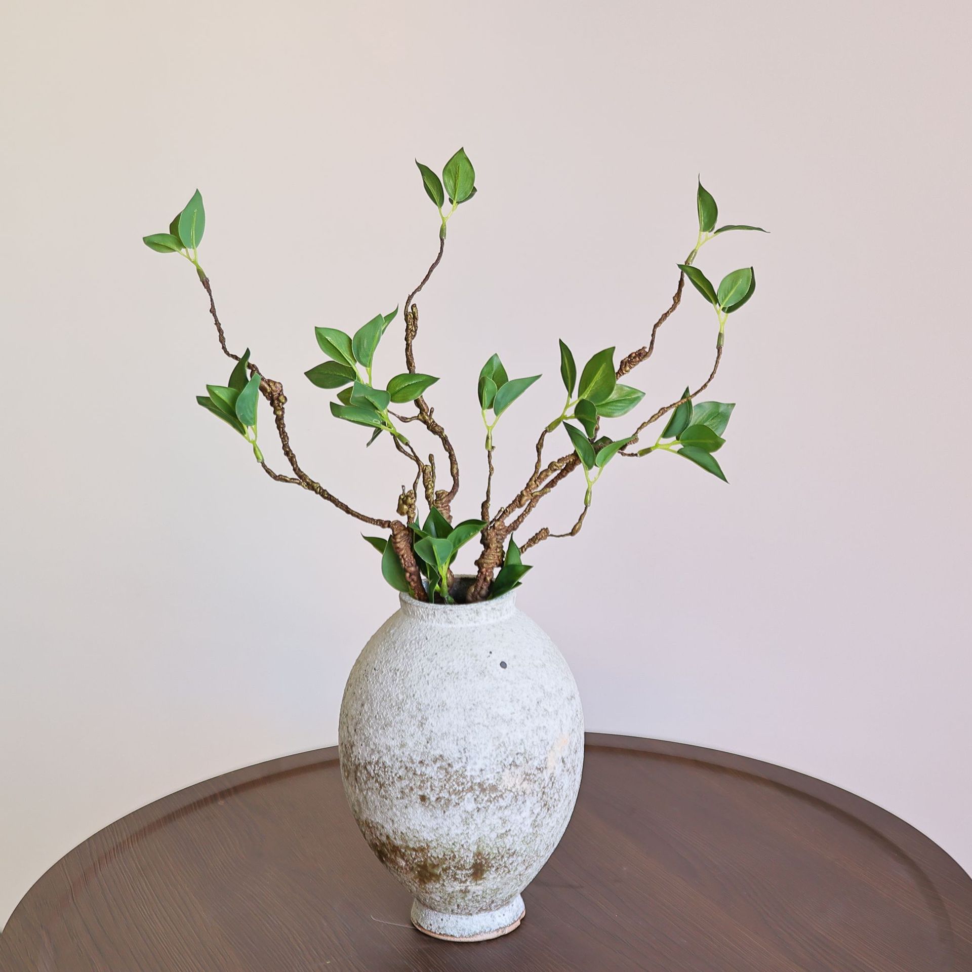 绿植枯树枯枝客厅婚庆装饰花艺室内手感嫩叶叶子批发植物仿真花
