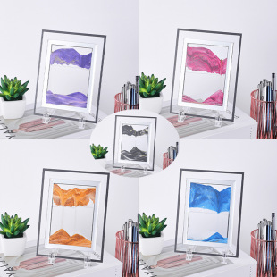 New creative 3D quicksand painting ornaments glass hourglass living room bedroom home desktop decorations for men and women birthday gifts