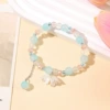 Blue bracelet, gradient, orchid