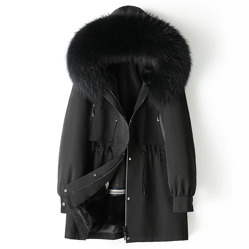 Removable‑liner jacket 2025, fur‑trim hood, removable inner lining, sizes M–2XL