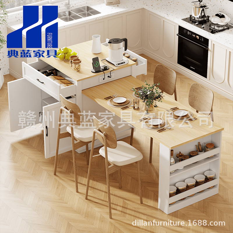 Bar transfronterizo tipo tablero de mesa bar de partición moderna simple en una sala de estar balcón ocio gabinete de comedor en la isla