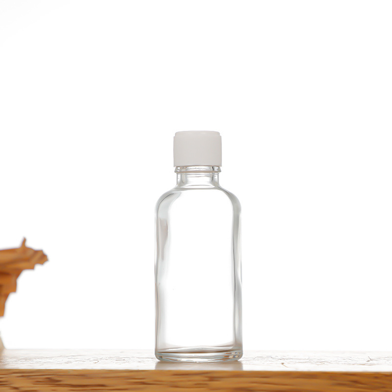 Botella de aceite esencial de vidrio transparente al por mayor botella vacía cabeza de caucho de arena cubierta botella de cosméticos 30ml botella de muestra pequeña image 13