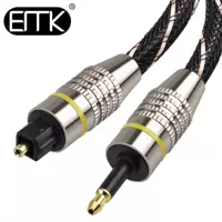 EMK цифровой оптоволоконный аудиокабель SPDIF квадратный разъем, акустический кабель, эхо-стена, аудио для PS4, квадратная пара