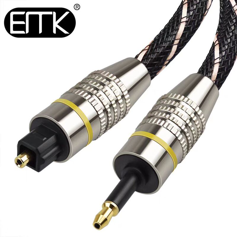EMK Easy Mike Digital Optical Fiber Audio Line SPDIF Square Audio Line Echo Wall Audio PS4 Amplifier Square Pair