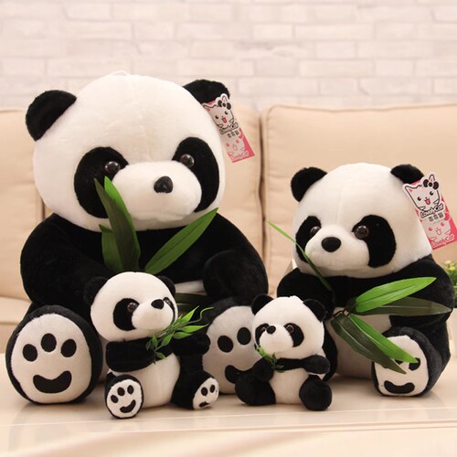 Plush Toy Bamboo Leaf Panda Doll Cute Doll Children Birthday Gift Girl Doll Panda Pendant Wholesale