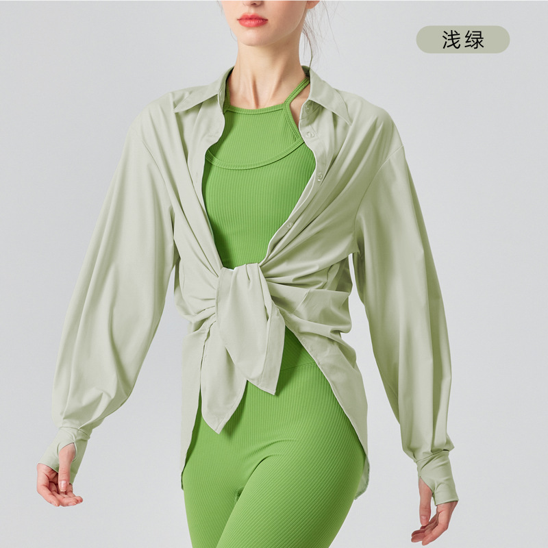 Hilo original protección solar camisa capa de las mujeres diseño sentido nicho al aire libre cardigan verano francés chic delgada manga larga top image 13