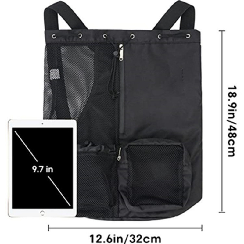 Mochila de cuerda de malla con bolsa mojada mochila de playa, bolsa de baño image 5