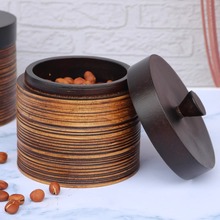 实木茶叶罐 储物盒首饰盒 围棋物件收纳盒家居饰品茶叶盒泰国特色