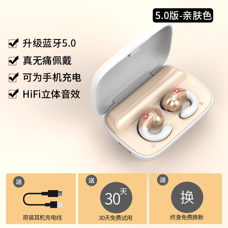 S19 explosión transfronteriza TWS modelo privado S19 conducción ósea tipo clip de auriculares digitales táctiles auriculares Bluetooth una generación