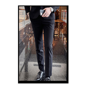 OBCY1 export foreign trade men's striped suit pants business casual work clothes slim casual