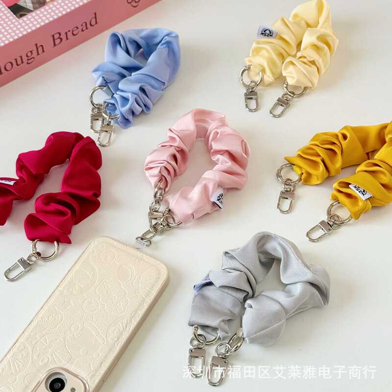 Short Double-Ended Buckle Phone Lanyard with a Trendy Ins Style, Wrist Strap with Elastic Dopamine Design to Prevent Loss