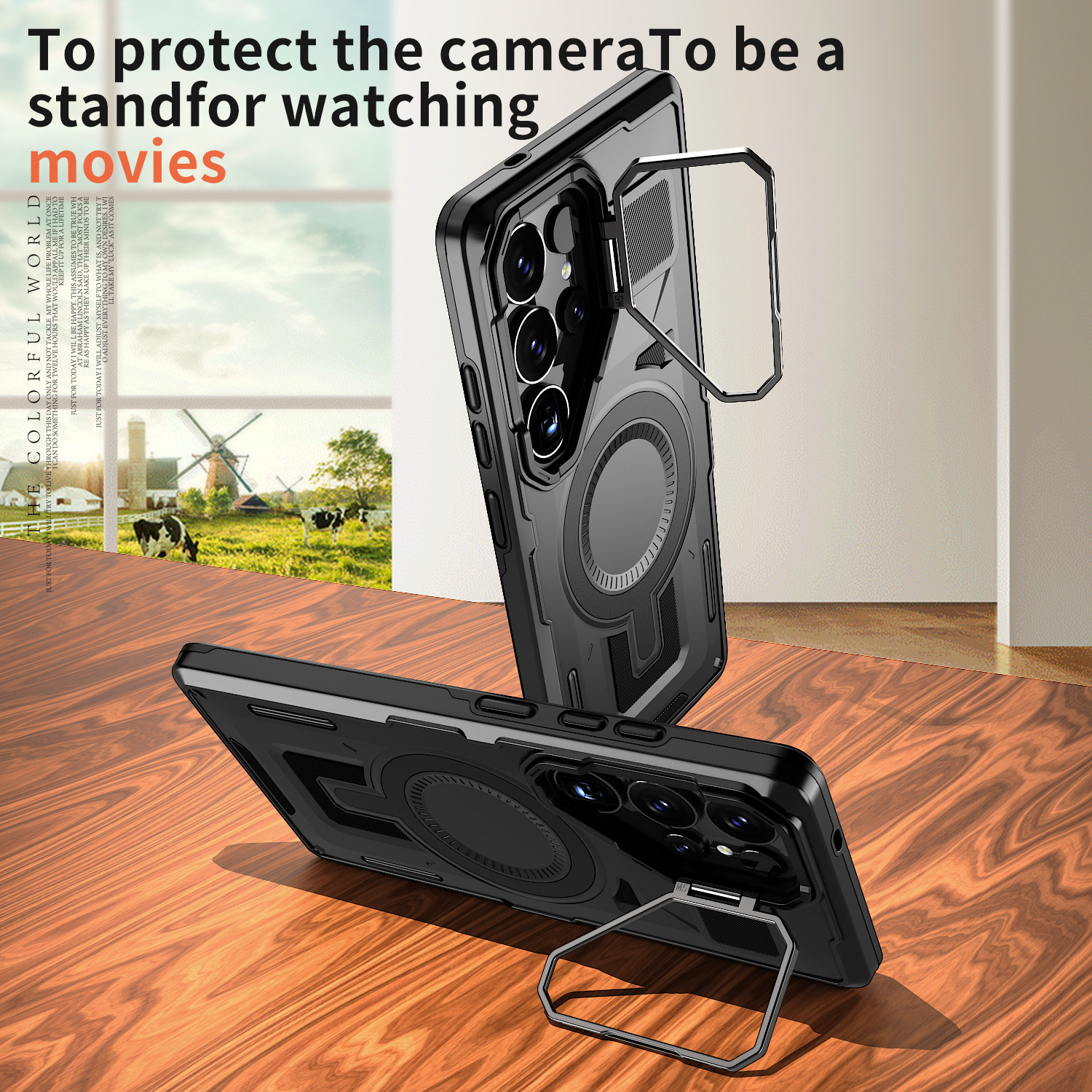Magnetic Phone Case With Lens Protector For Samsung Galaxy Series_voghion.com