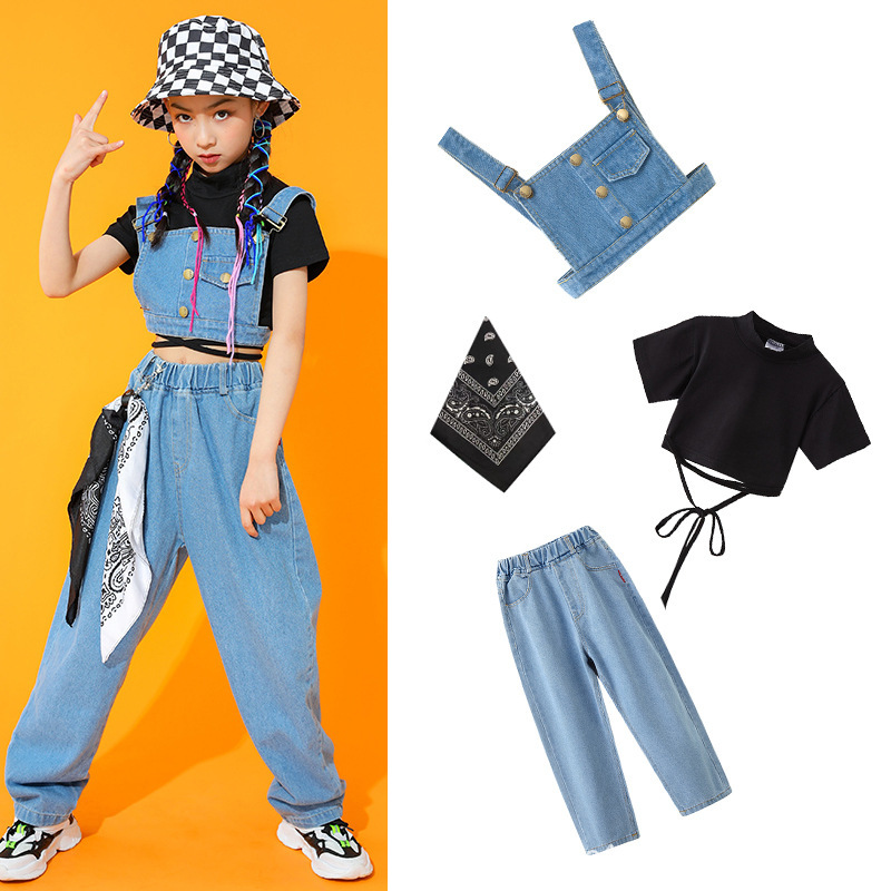 Girls fashion street dance jazz dance costumes children children's
