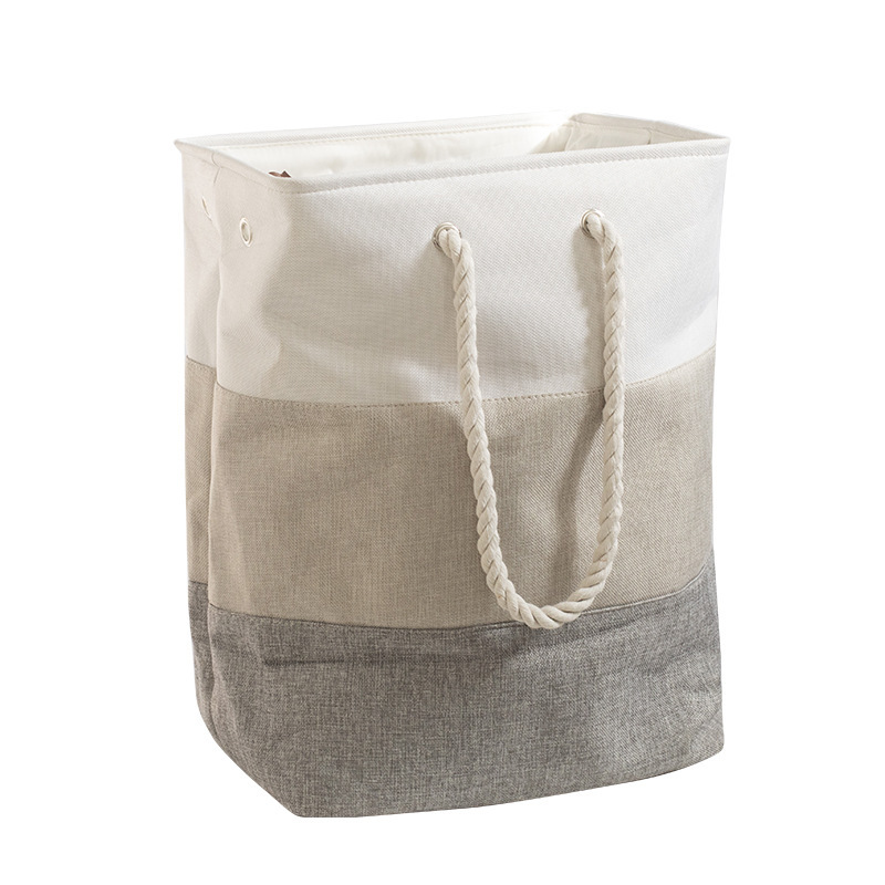 Cesta de ropa sucia de tela gruesa personalizada transfronteriza gran capacidad de cesto de lavandería plegable cubo de almacenamiento de ropa sucia de dormitorio doméstico
