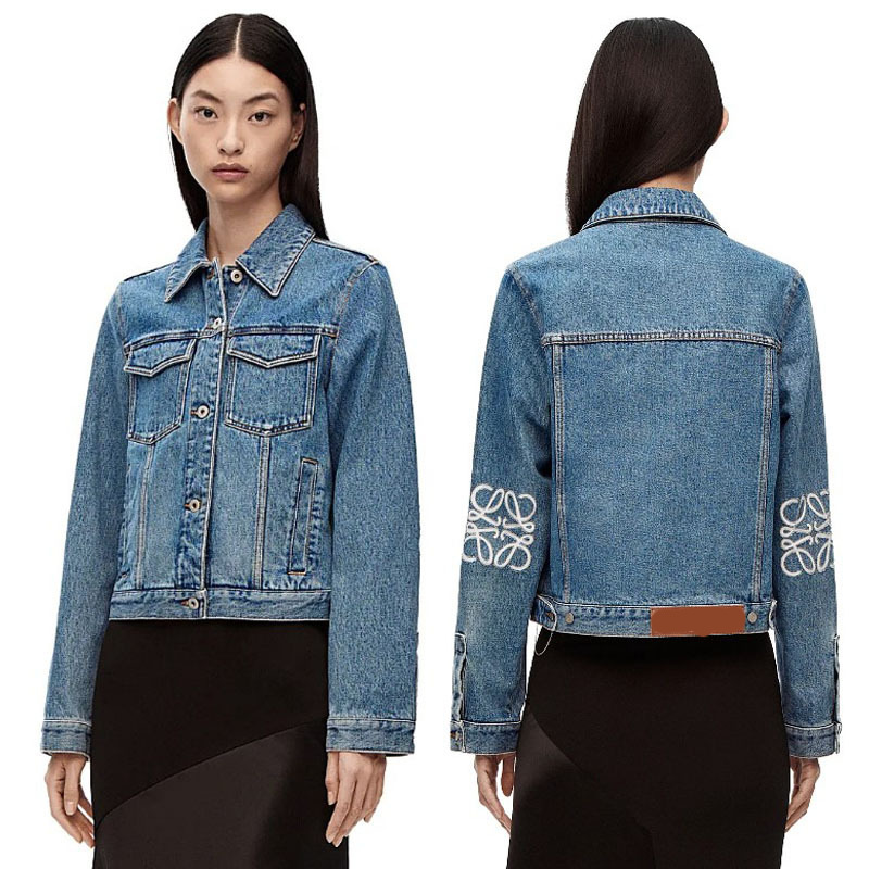 Actual Photos of Early Spring New Models: Lo Style Hollow-Out Patchwork Embroidered Logo Super Versatile Women's Denim Jacket/Coat Actual Photos of Early Spring New Models: Lo Style Hollow-Out Patchwork Embroidered Logo Super Versatile Women's Denim Jacket/Coat