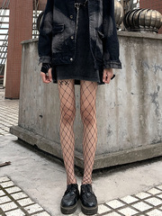 Fishing net stockings JK one-piece pantyhose white long novelty thin sexy black Instagram trendy black fishnet stockings for girls