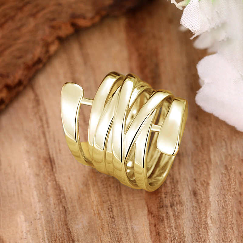 13g Weight Rings Classification 12, 5 Ring Size 1 Piece Quantity Holiday, Street Occasion Copper Material Geometric Pattern Women's Gender Plating Design Casual, Exaggerated, Lady Style Copper Plating Geometric Rings 7