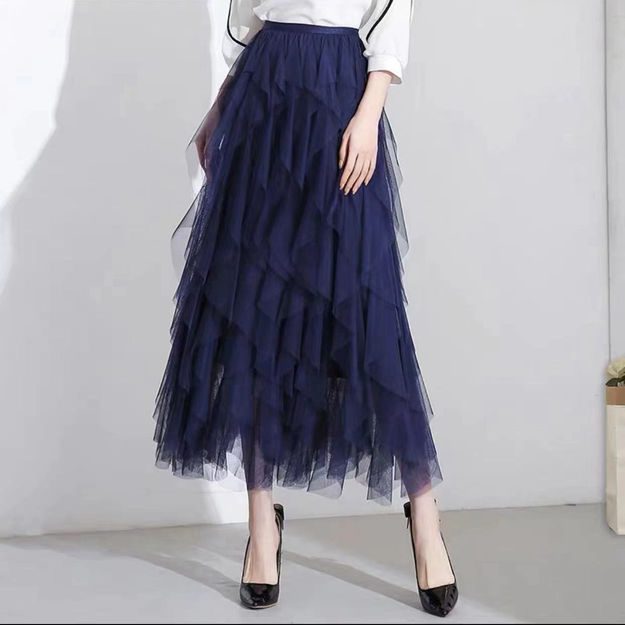 Summer Cute Solid Color Polyester Maxi Long Dress Skirts display picture 1