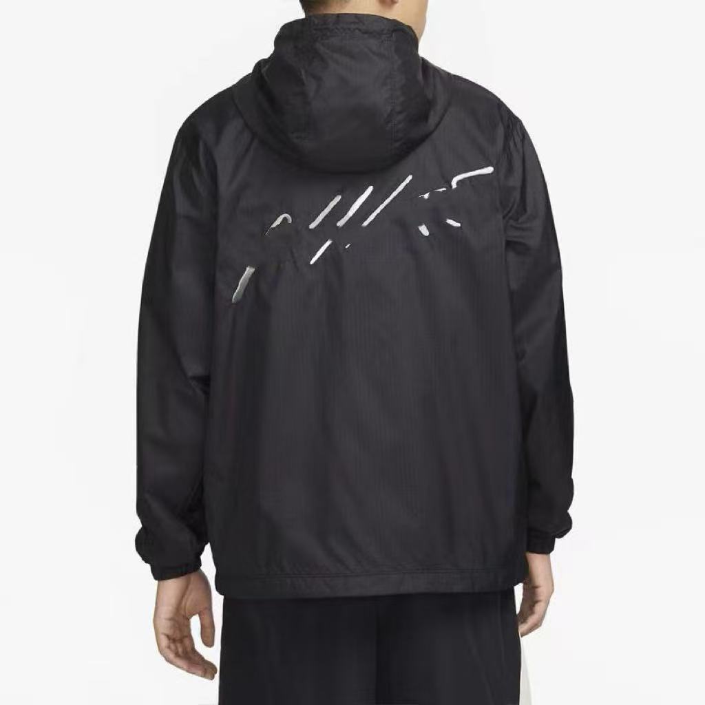 Spring Men's Sun Protection Windbreaker Outdoor Hiking Running Uv Protection Hooded Jacket Embroidered Versatile Hook-Style Trendy Clothing