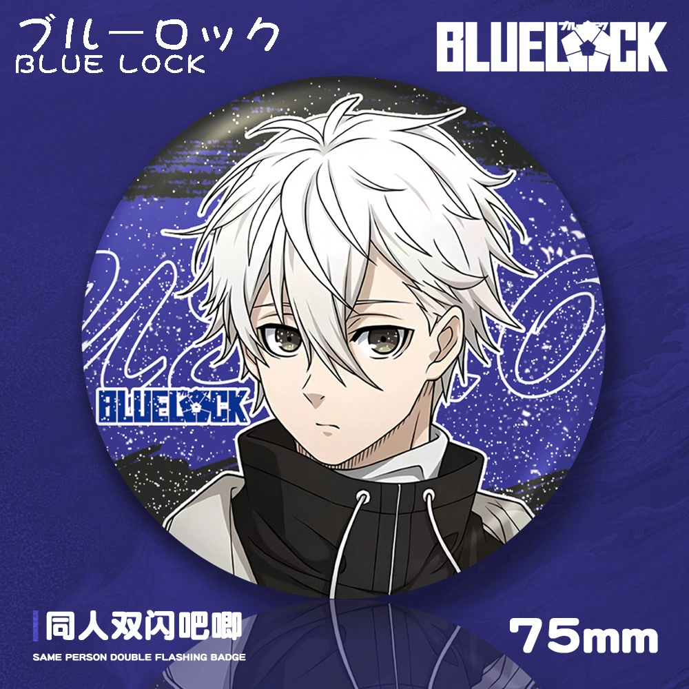 Бэйдж (Blue Lock) серия персонажей, 75 мм, двойное мигание, лёгкий 0,02 кг