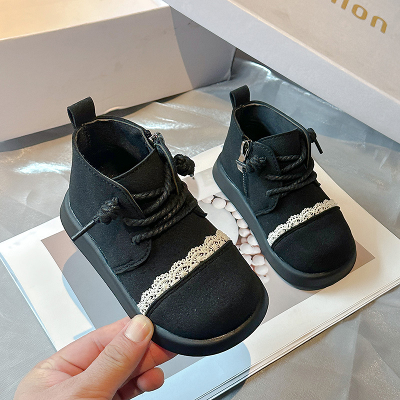 2024 autumn winter new girls' simple and stylish small leather boots, baby forest princess boots_voghion.com