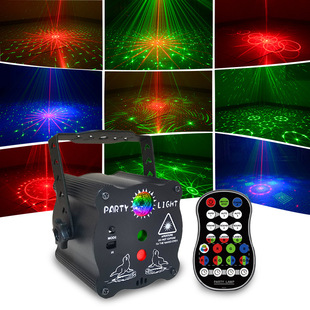 Cross-Border Disco Stage Laser Laser Projection Light Voice-Activated Colored Light Beam Strobe Disco Dj Atmosphere Stage Light
