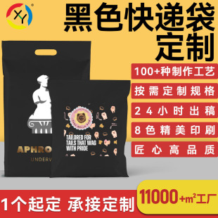 Black Express Bag Express Bag Matte Color Printing Logo Satchel Express Packaging Bag Gift Box
