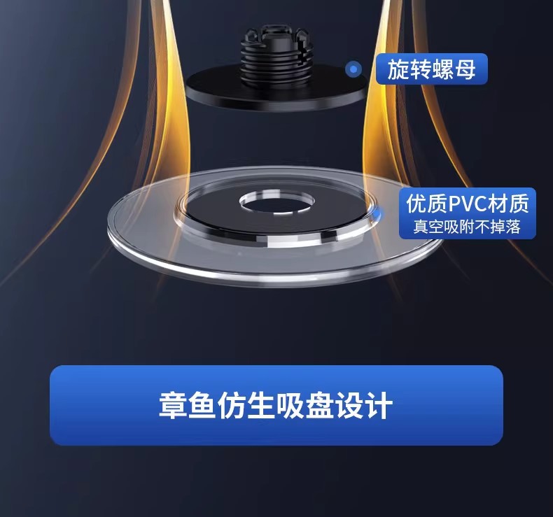 Car rearview mirror blind spot auxiliary mirror, ultra-clear 360-degree panoramic suction cup type