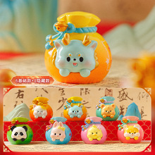 萌宠可爱福气满满盲盒卡通手办卧室电视柜桌面装饰品摆件学生礼品