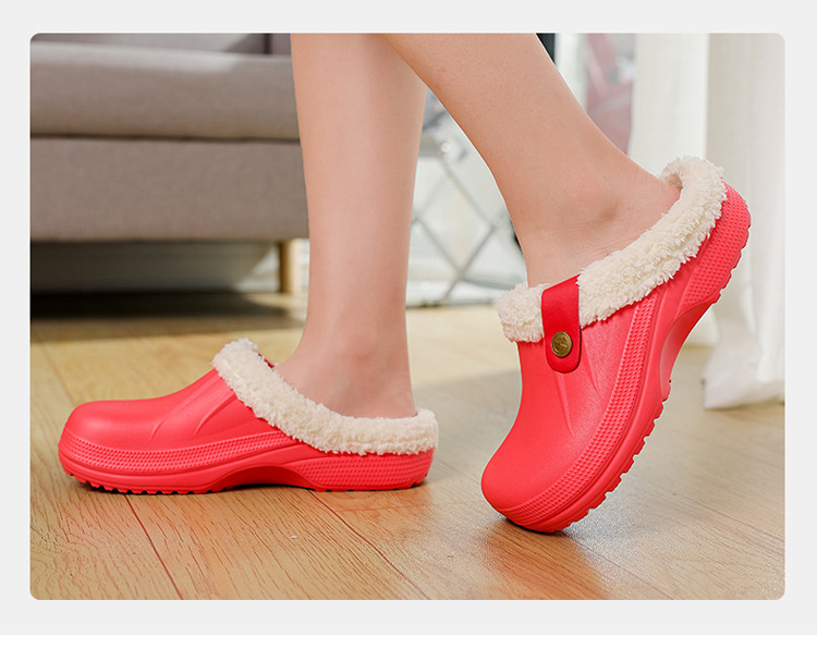 Damen-Slipper aus Plüsch-Fleece für den Sommer, warm, maschinenwaschbar, für den Innenbereich, Hausschuhe_voghion.com