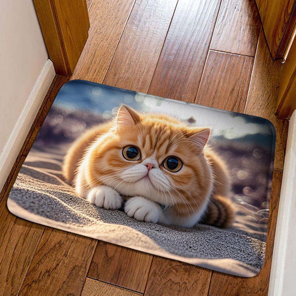 Cross-border cute pet cat decorative floor mat, bathroom absorbent skin-friendly foot mat, easy to maintain, entryway entrance mat, available for dropshipping