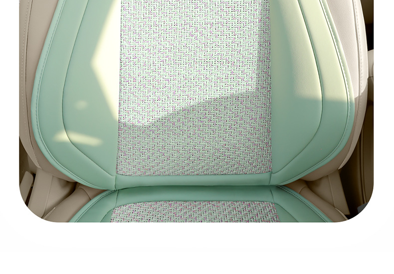 Cartoon car seat cushion half-cover summer car seat cushion breathable cool pad universal for all seasons long-sitting ice rattan