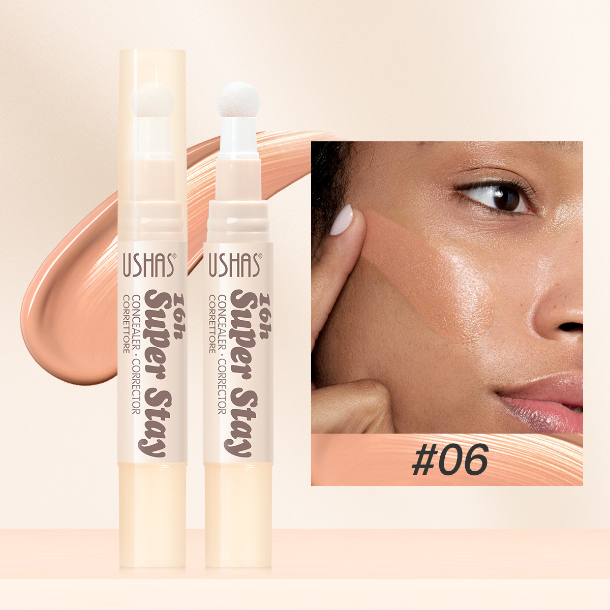 USHAS punto transfronterizo de venta caliente barra de base blanqueador para aclarar la piel, círculos oscuros al por mayor blanqueador UC111