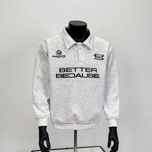 衬衫领卫衣男生春秋季新款初中学生大童青少年长袖t恤灰色男装