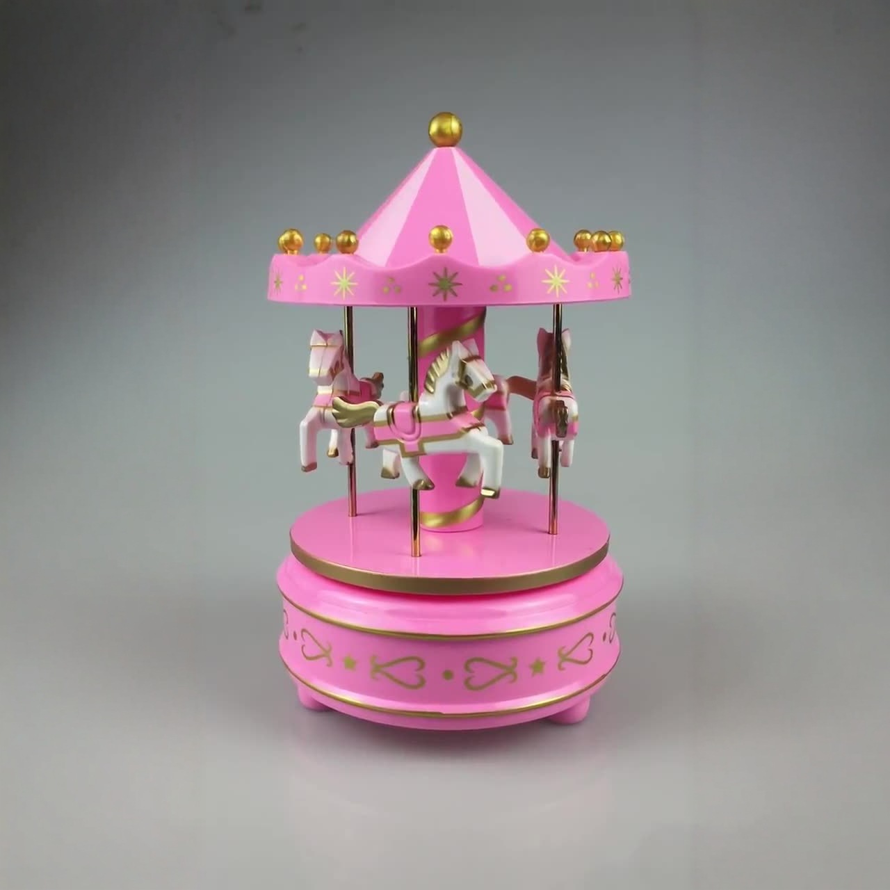 Europa y Estados Unidos carrusel transfronterizo pastel de cumpleaños decoración caja de música Temu regalos del día de los niños decoraciones creativas