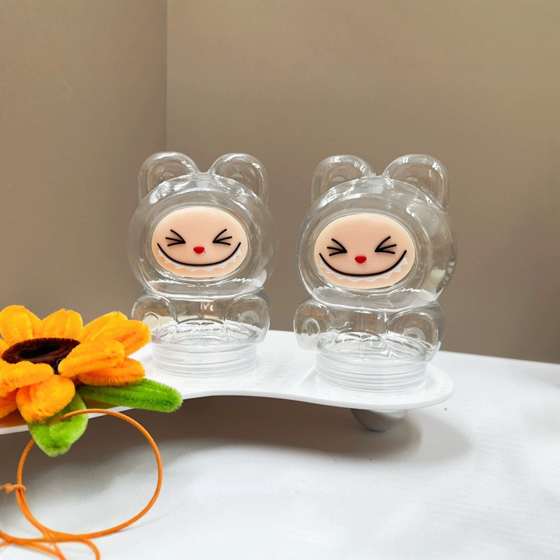 漫画 labuladuo スナックペットボトルペットプラスチックキャンディビスケット包装ボトル透明密封されたプラスチック缶|undefined