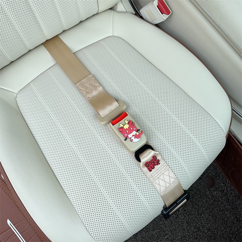 Car seat belt: Katong Car Front Passenger - three-point-anti-strangling-seatbelt-beige-dragon