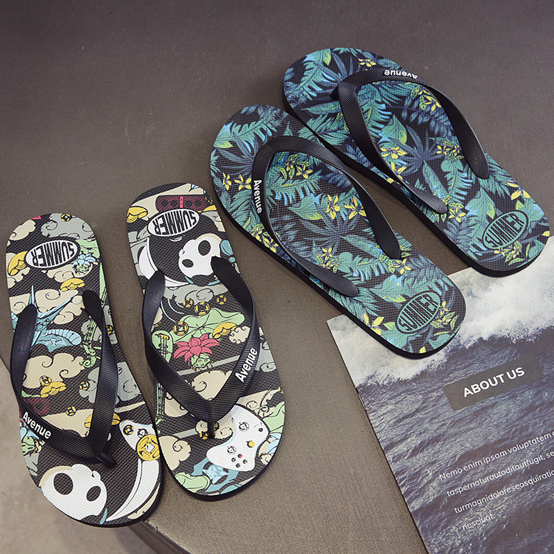 National Trend Panda New Men's Flip-Flops Non-Slip Outer Wear Outdoor Summer Flip-Flops Beach Slippers Men's Trendy National Trend Panda New Men's Flip-Flops Non-Slip Outer Wear Outdoor Summer Flip-Flops Beach Slippers Men's Trendy