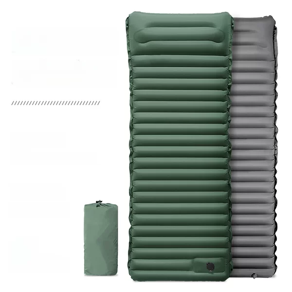 New lengthened wide thickened 10CM outdoor camping foot inflatable cushion portable inflatable bed beach picnic mat