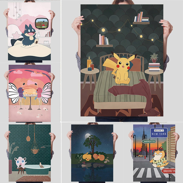 Cross -border Shopee Japanese anime decorative painting Pokémon…