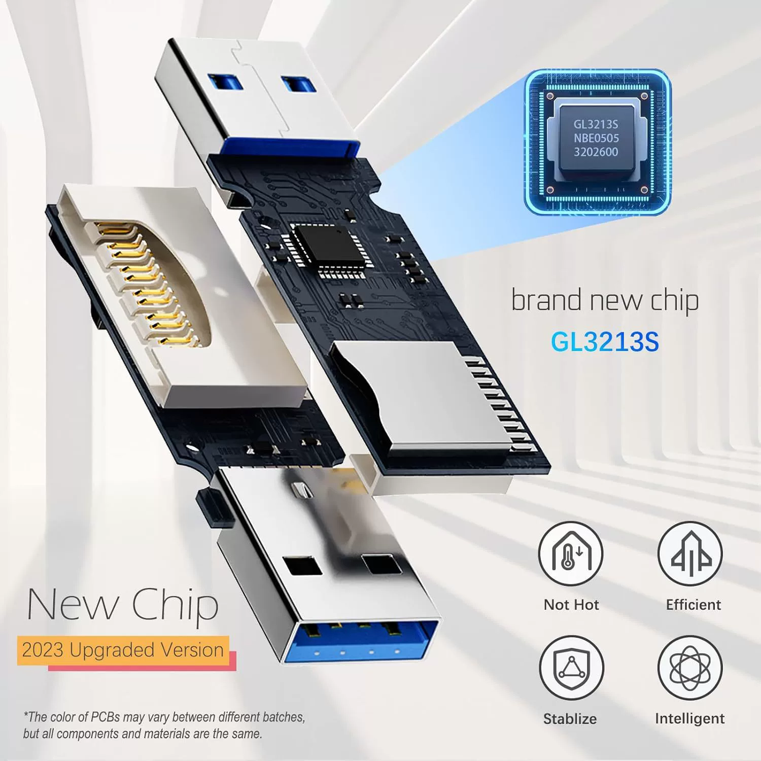 Считыватель карт USB3.0 Micro SD, 5 Гбит/с 2-в-1 для SD-карт