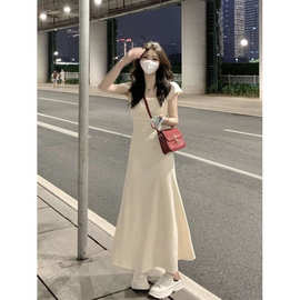 洋气女装连衣裙夏装2025年新款法式长裙显瘦夏天薄款长款过膝夏