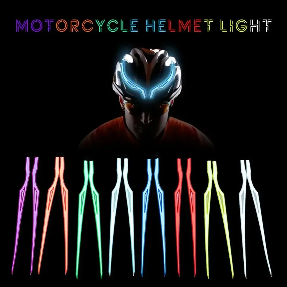 Cool motorcycle helmet light strip, cyberpunk rider luminous waterproof light strip, lightweight luminous